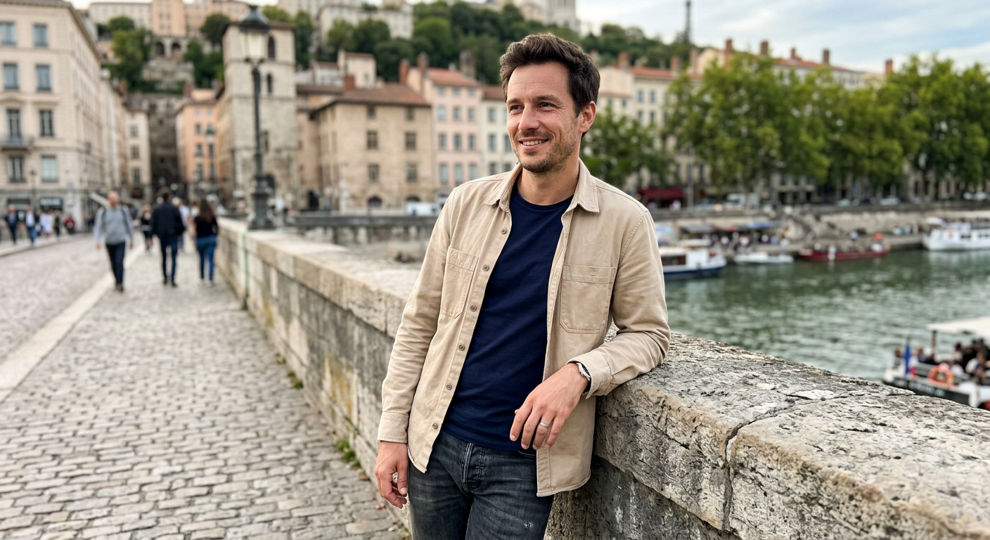Photo échantillon en extérieur urbain, dans une rue